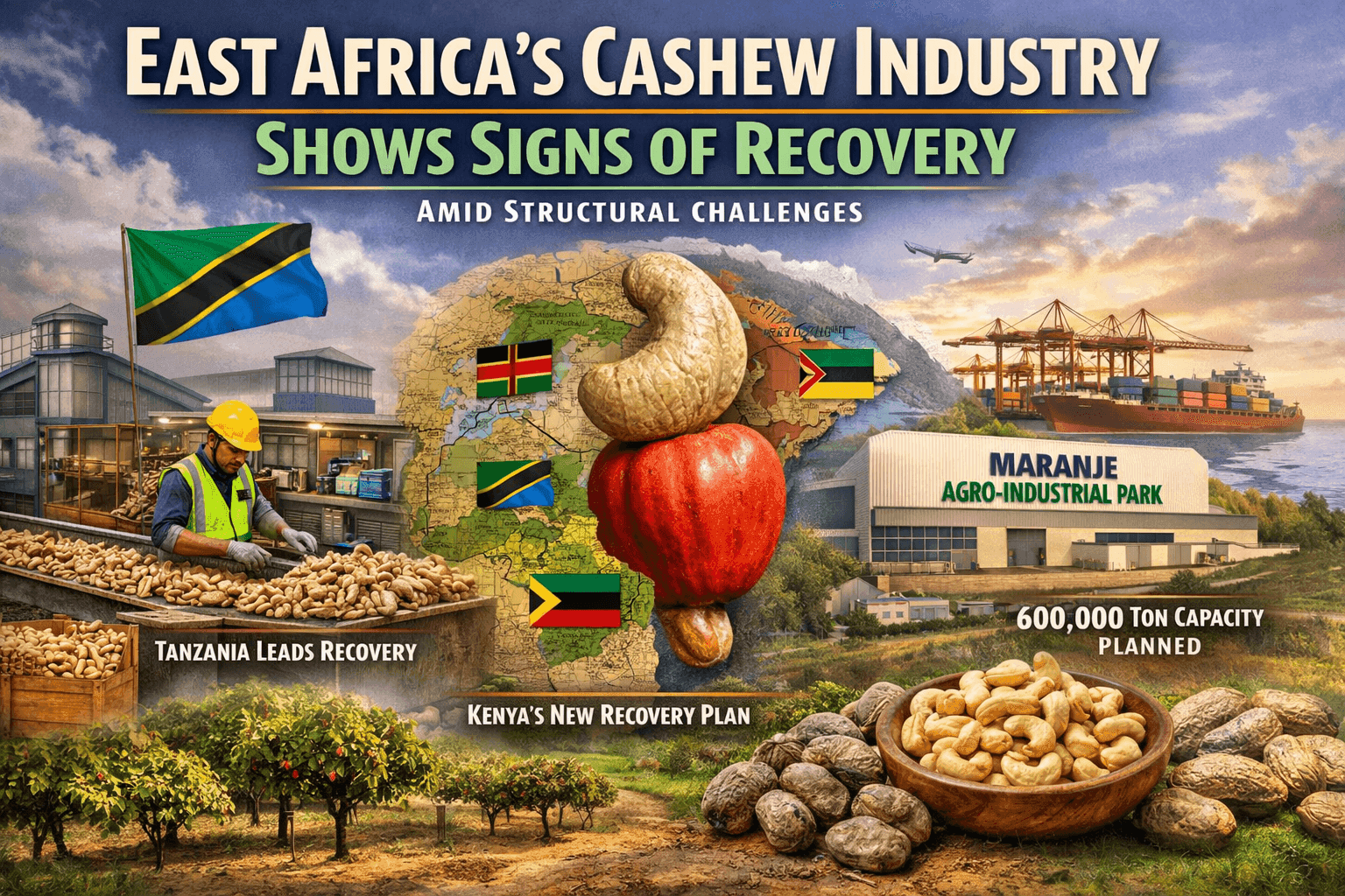 East Africa’s Cashew Industry Shows Signs of Recovery Amid Structural Challenges