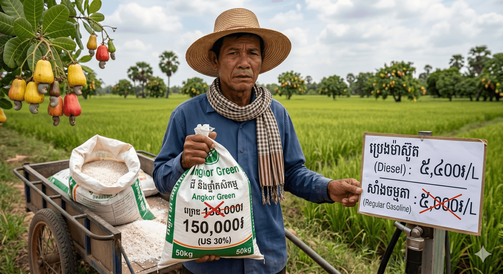 Fertilizer Prices Surge in Cambodia Amid Rising Fuel Costs, Raising Alarm Over the Agriculture Sector