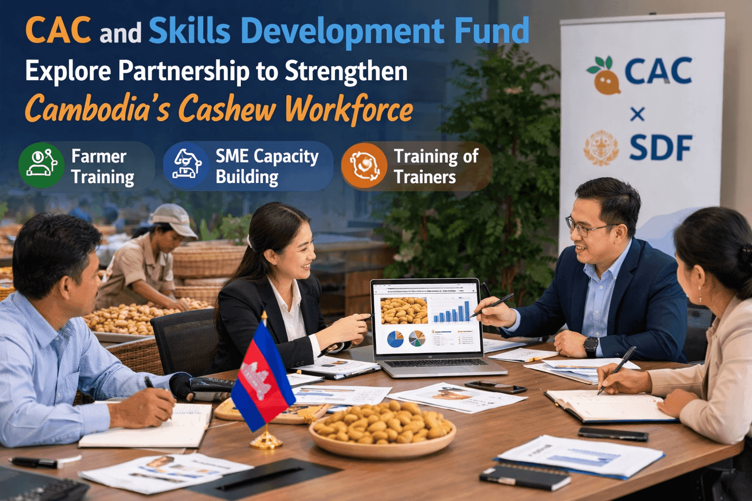 CAC and SDF Explore Partnership to Strengthen Cambodia’s Cashew Workforce