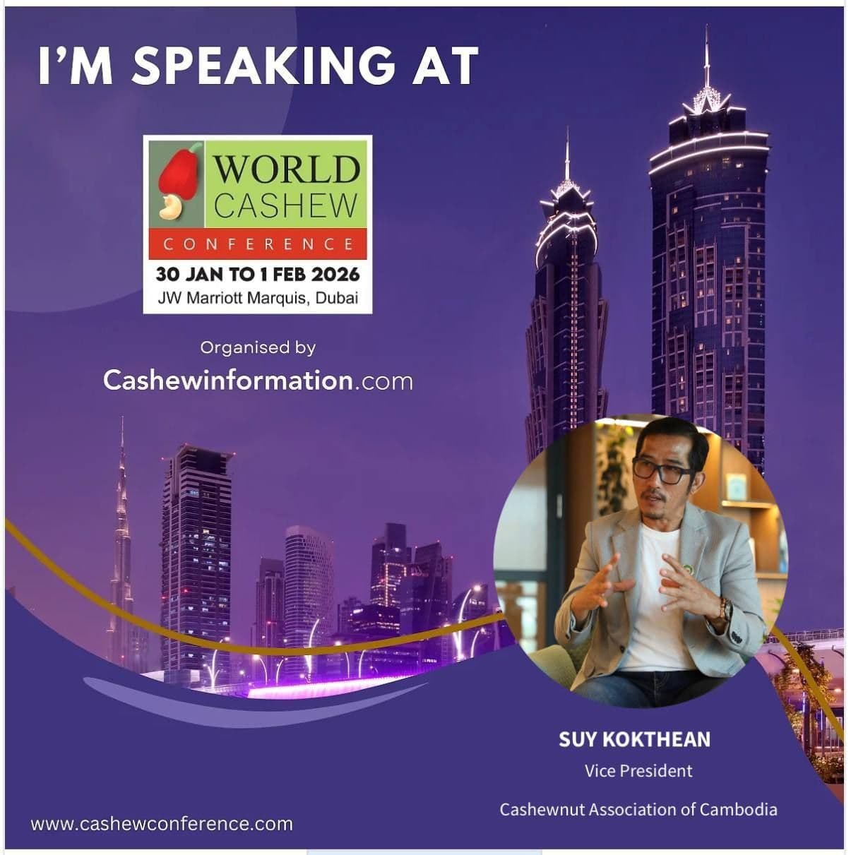 CAC to Speak at World Cashew Conference in Dubai