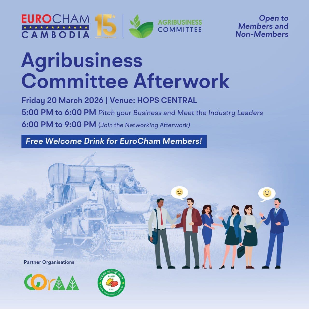 EuroCham to Host Agribusiness Afterwork Networking Event in Phnom Penh