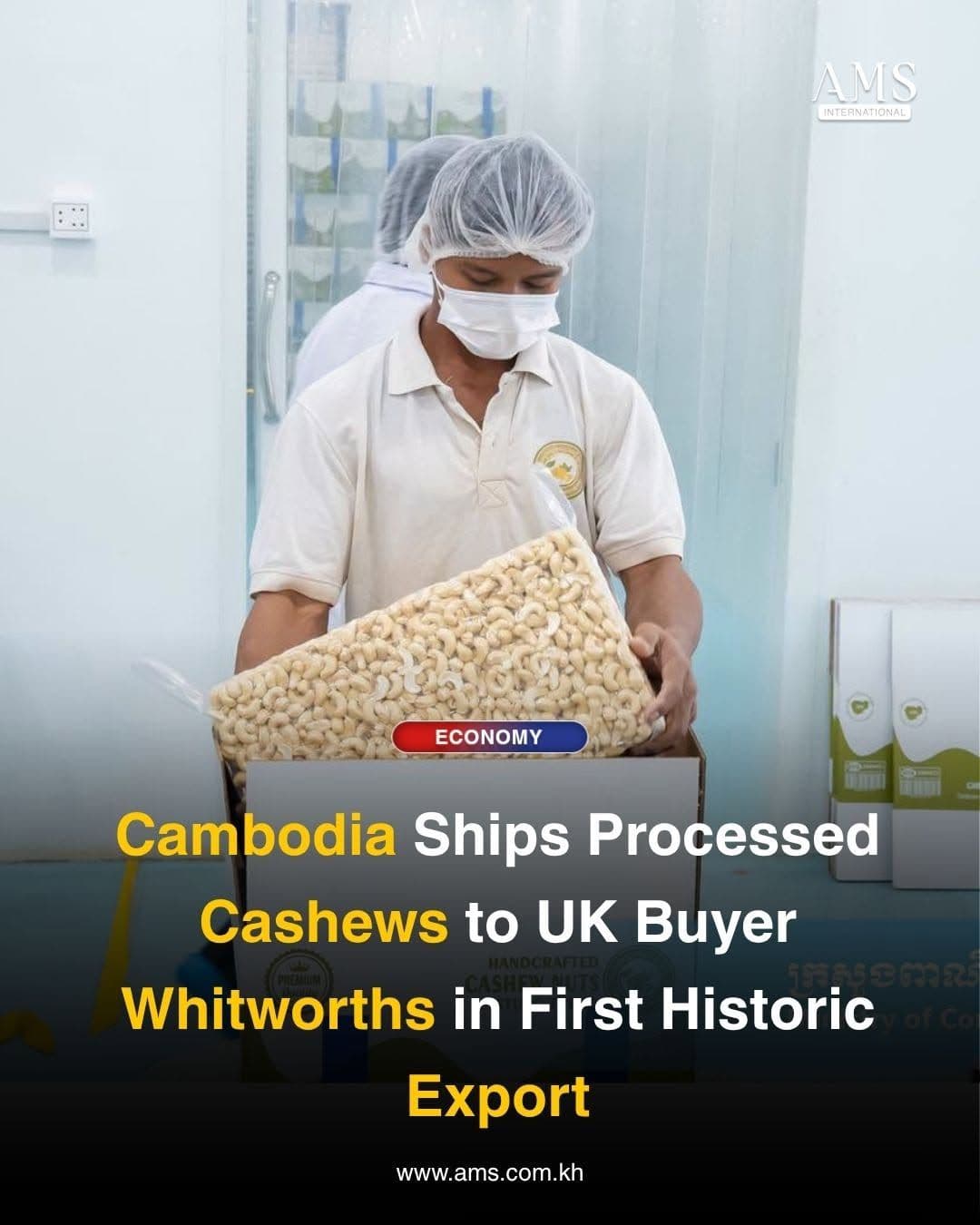 Cambodian Cashew Processor Expands Exports to UK, Japan