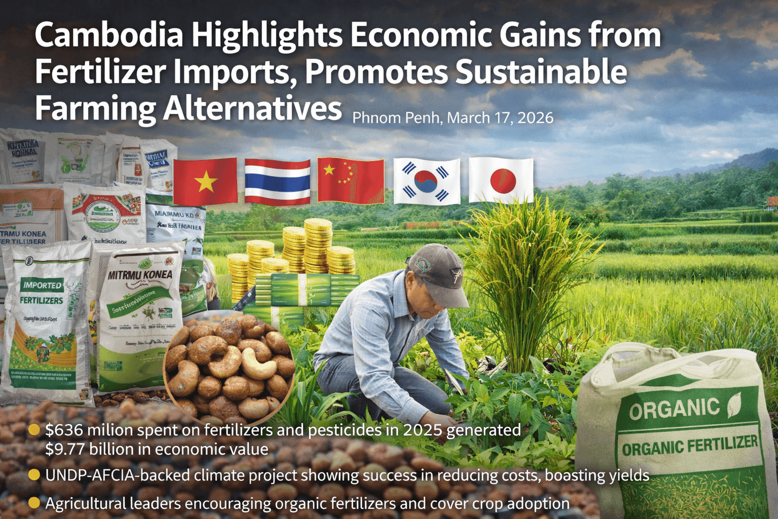 Cambodia Highlights Economic Gains from Fertilizer Imports, Promotes Sustainable Farming Alternatives